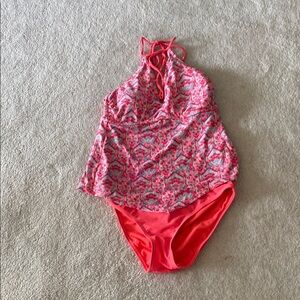 Malibu Dream Girl Pink and Coral Swimsuit